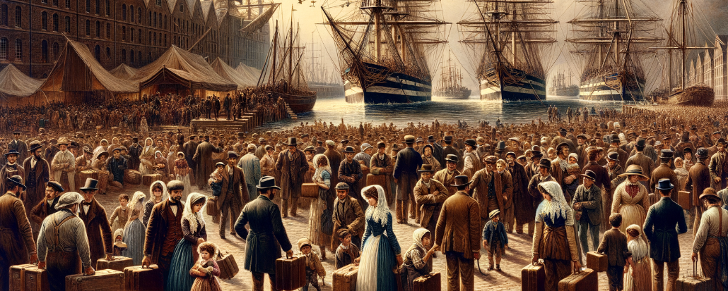 Departure of Italian immigrants from French and English ports