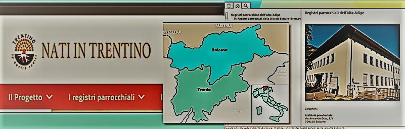 Actes de naissance de Trente et Bolzano en ligne